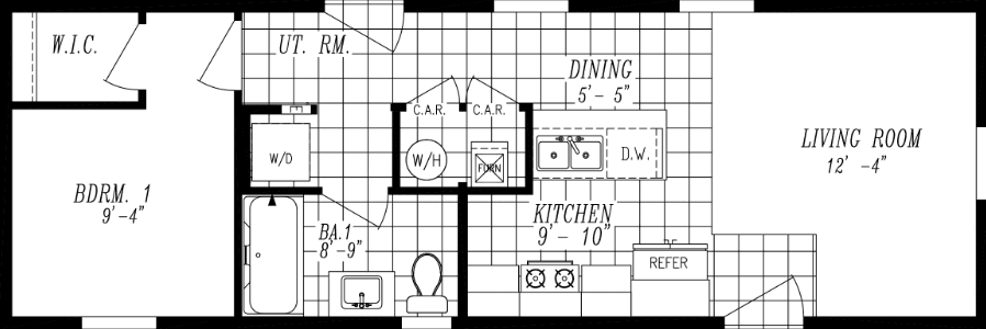 Columbia river single section 1002 floor plan home features