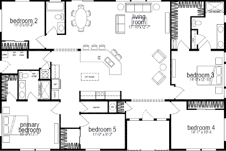 Hillcrest g966 floor plan home features