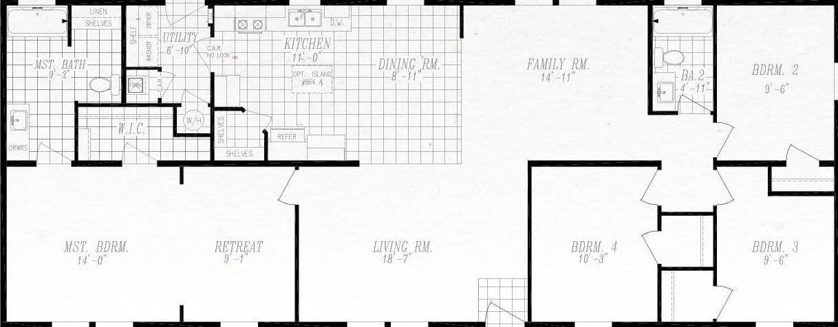 Columbia river multi-section 2025 floor plan home features