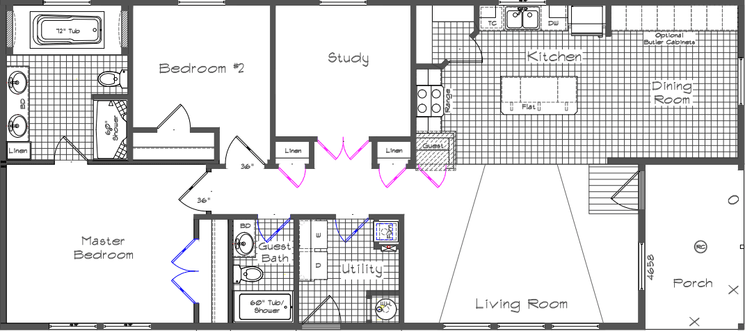 Pinehurst 2513 floor plan home features