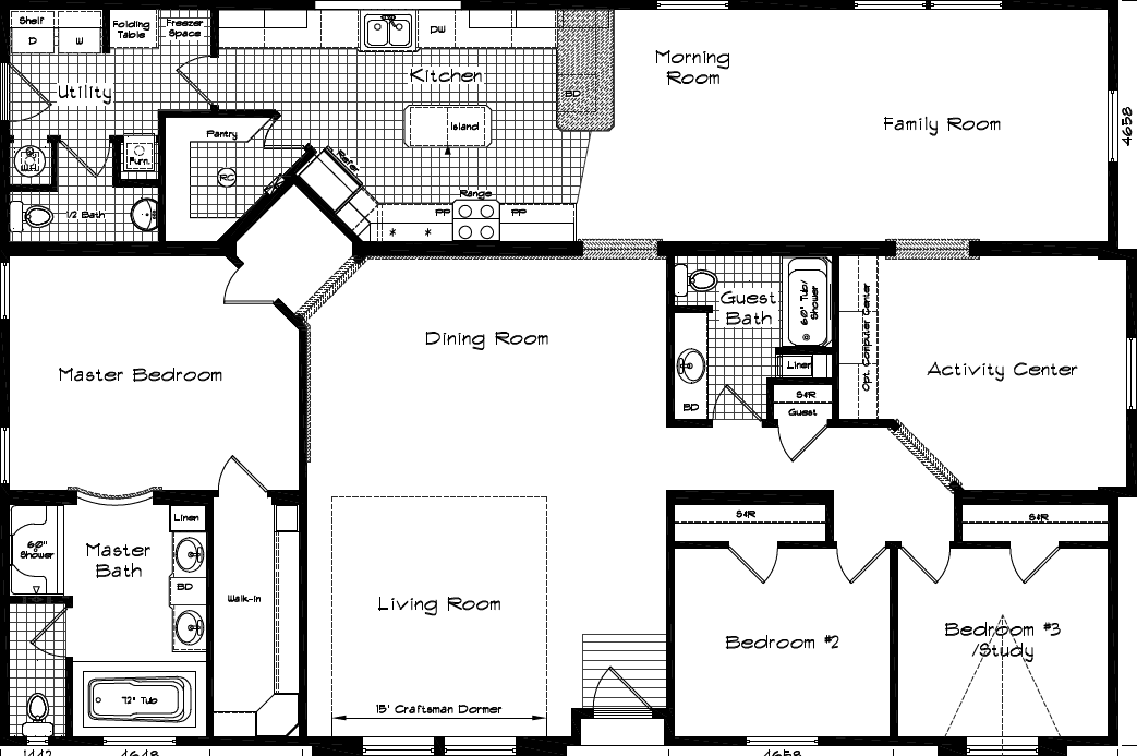 Grand manor 6005 floor plan home features