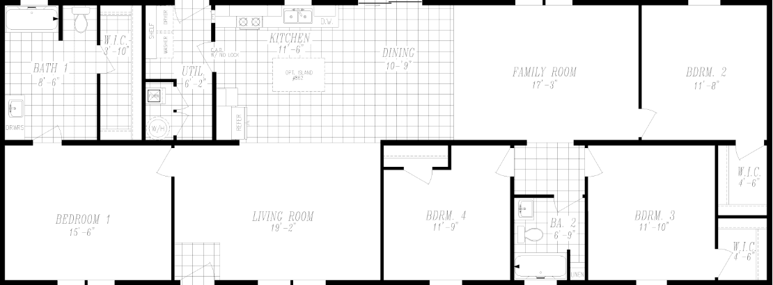 Columbia river multi-section 2035 floor plan home features