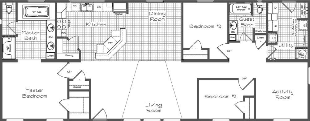 Pinehurst 2511 floor plan home features