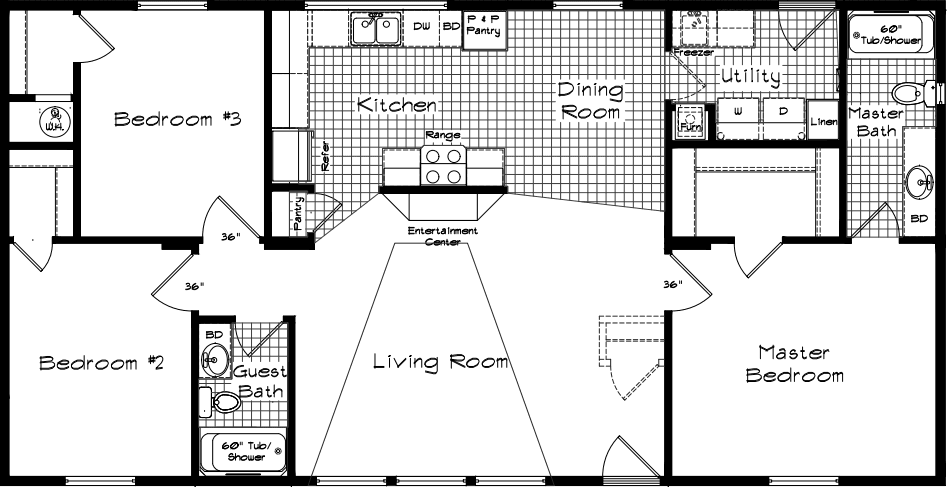 Pinehurst 2503 floor plan home features