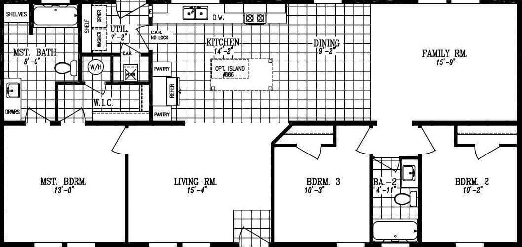 Columbia river multi-section 2022 floor plan home features