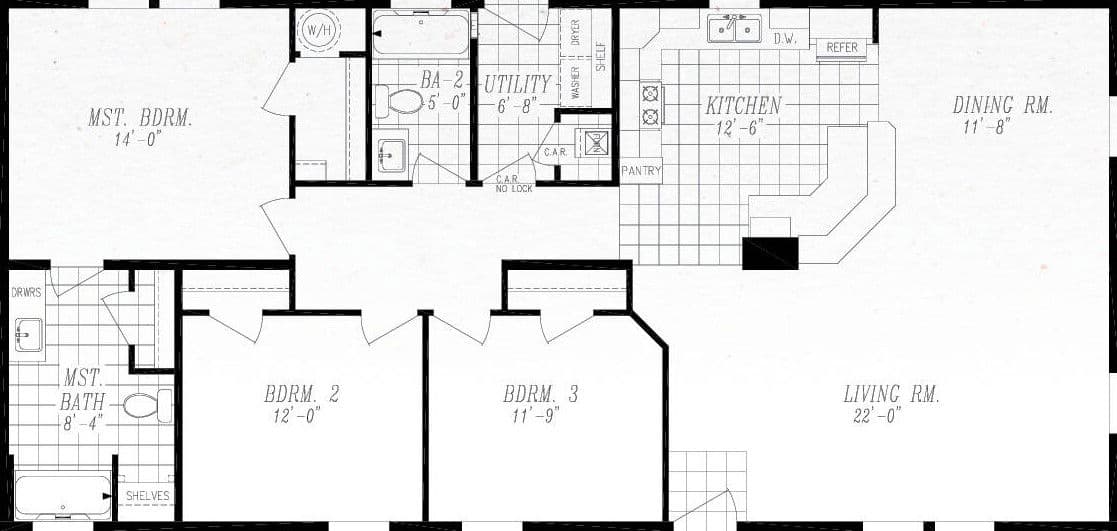 Columbia river multi-section 2021 floor plan home features